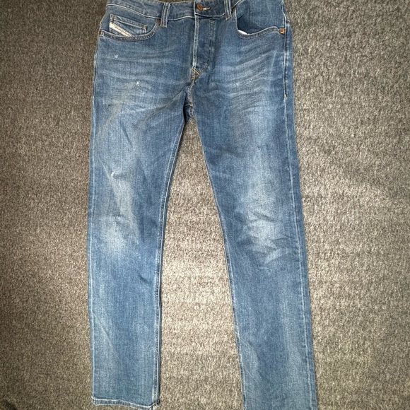 Diesel Safado-X Jeans 34 x 30 Straight Leg Button Fly Pants Medium Light Wash - Picture 2 of 14